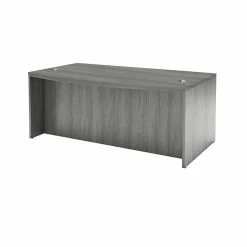 Safco Aberdeen 72" Bowfront Desk, Gray Steel (ABD7242LGS)