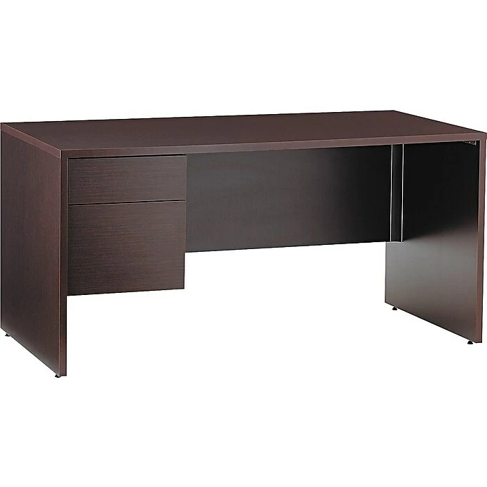 Global Genoa 60"W Single Pedestal Desk, Dark Espresso (G3060SPL-DES)