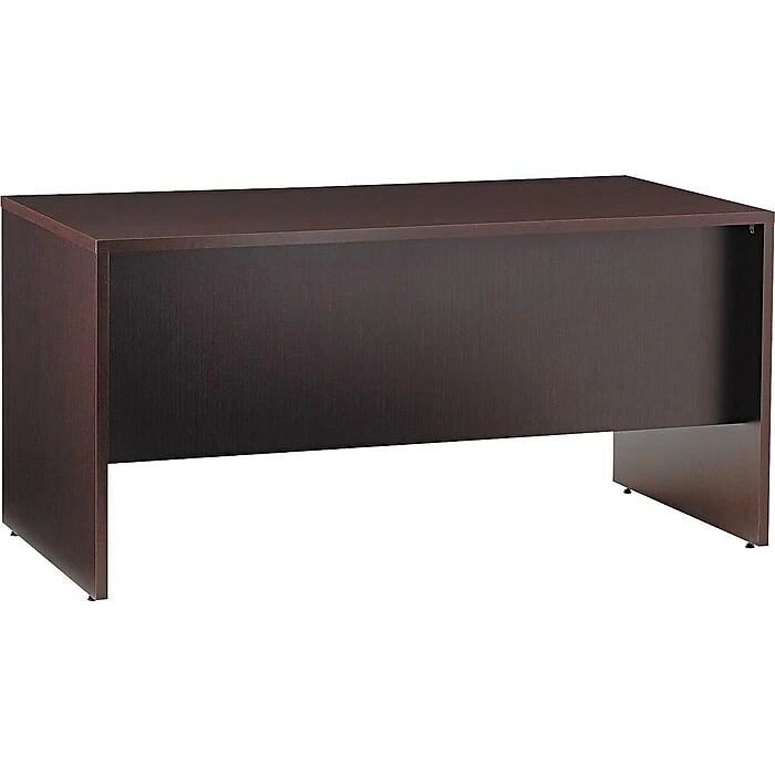 Global Genoa 60"W Single Pedestal Desk, Dark Espresso (G3060SPL-DES) - Image 2