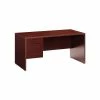 Global Genoa® Series 60" Wide Single Left-Pedestal Desk, Mahogany (TDG3060SPL-QTM)