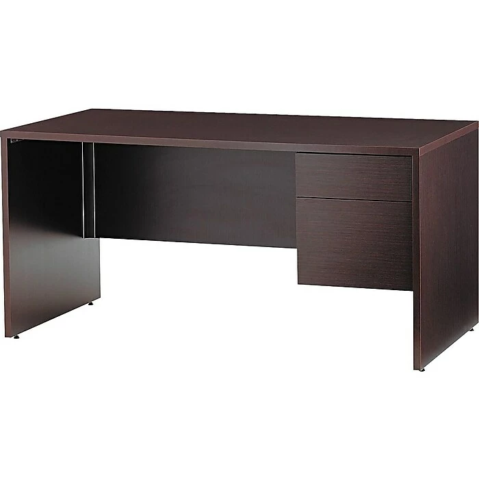 Global Genoa Series Single Pedestal Desk, Dark Espresso (TDG3060SPRDES)