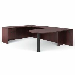 Global Offices To Go Superior Laminate Bundle 5, American Mahogany Laminate, 71"w X 114"L X 29.5"H