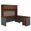 Bush Business Furniture Westfield 72W L Shaped Desk With Hutch And Mobile File Cabinet, Hansen Cherry (SRC0018HCSU)