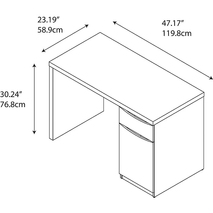 Bush Furniture Montrese Computer Desk, Pure White (MY72117-03) - Image 5