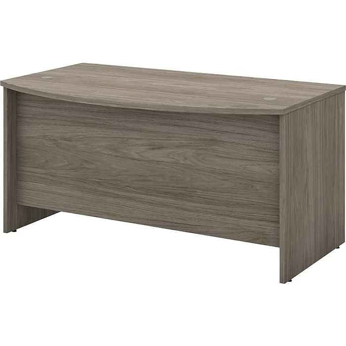 Bush Business Furniture Studio C 60W X 36D Bow Front Desk, Modern Hickory (SCD160MH)