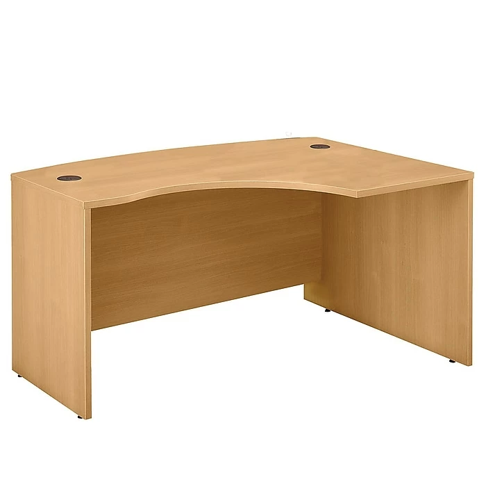 Bush Business Furniture Westfield 60W X 43D Right Handed L Bow Desk, Light Oak (WC60322)