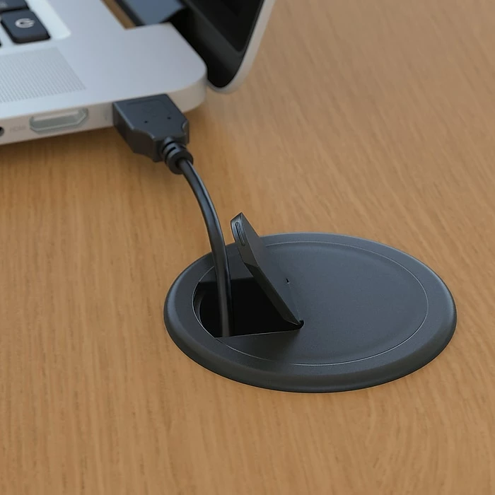 Bush Business Furniture Westfield 60W X 43D Right Handed L Bow Desk, Light Oak (WC60322) - Image 2