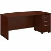 Bush Business Furniture Series C 72"W Bow Front Desk With Mobile File Cabinet, Mahogany (SRC079MASU)