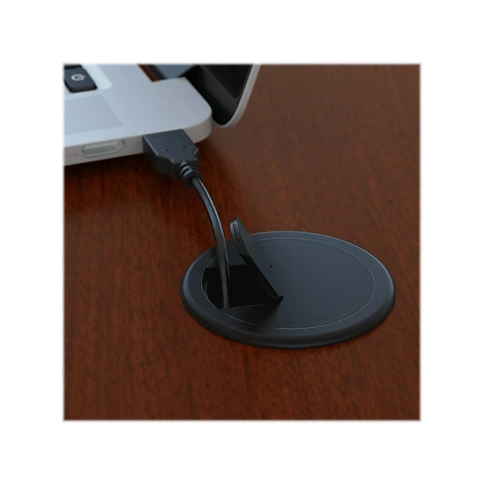 Bush Business Furniture Series C 72"W Bow Front Desk With Mobile File Cabinet, Mahogany (SRC079MASU) - Image 4