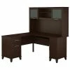 Bush Furniture Somerset 60W L Shaped Desk With Hutch, Mocha Cherry (SET002MR)