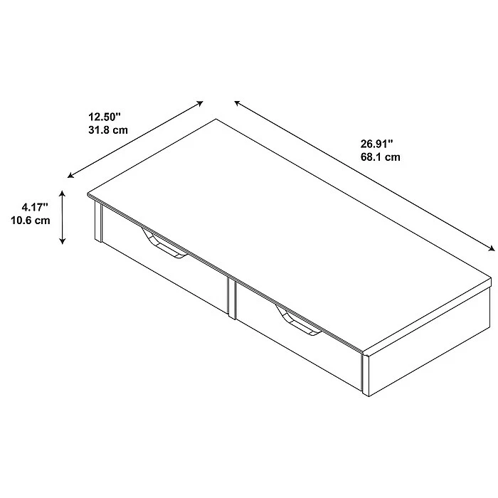 Bush Furniture Key West Desktop Organizer With Drawers, Bing Cherry (KWS127BC-03) - Image 5
