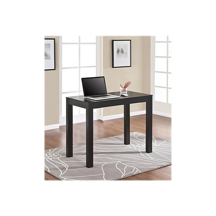 Ameriwood Home Parsons 39" W Desk With Drawer, Black Oak (9178396) - Image 5