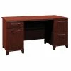 Bush Business Furniture Enterprise 60W Office Desk With 2 Pedestals, Harvest Cherry (2960CS-03K)