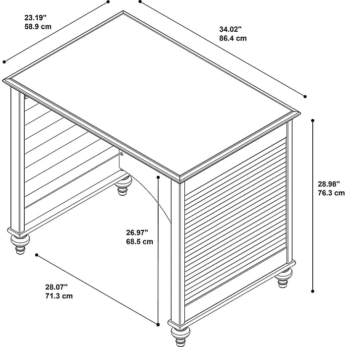 Kathy Ireland® Home By Bush Furniture Volcano Dusk 34W Desk, Coastal Cherry (ALA001CC) - Image 5