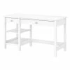 Bush Furniture Broadview 54" W Computer Desk With Shelves, Pure White (BDD154WH-03)