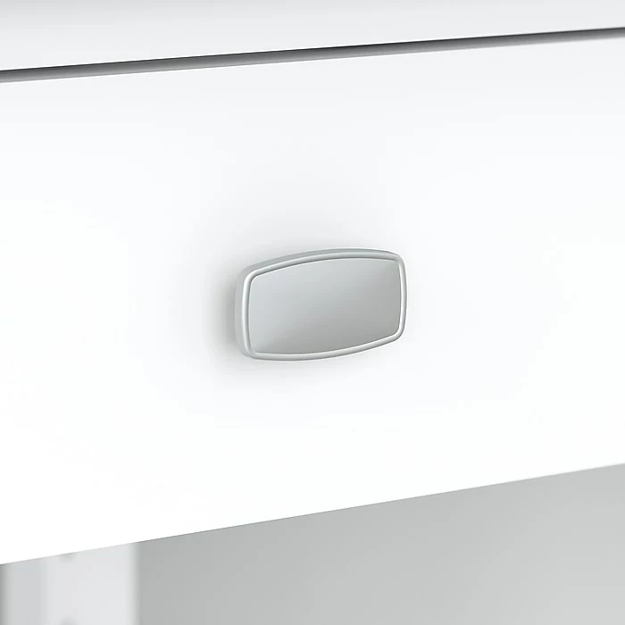 Bush Furniture Broadview 54" W Computer Desk With Shelves, Pure White (BDD154WH-03) - Image 3