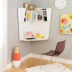 Prepac Floating Corner Desk, White ( WEHW-0202-1)