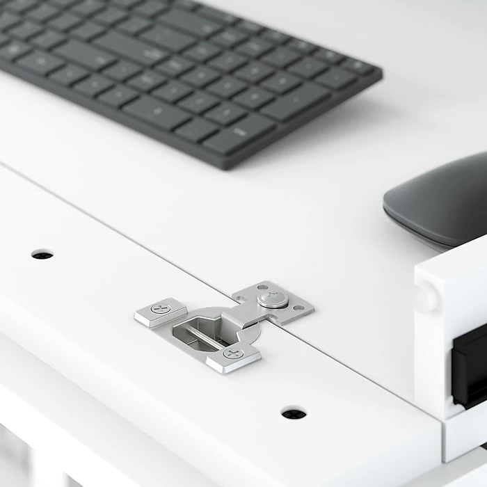 Bush Furniture Broadview 54" W Computer Desk With Shelves, Pure White (BDD154WH-03) - Image 7