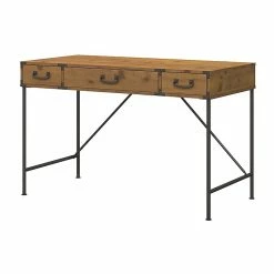 Kathy Ireland® Home By Bush Furniture Ironworks 48W Writing Desk, Vintage Golden Pine (KI50101-03)
