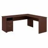 Bush Furniture Cabot 72W L Shaped Computer Desk With Drawers, Harvest Cherry (CAB051HVC)