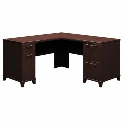 Bush Business Furniture Enterprise 60W X 60D L Shaped Desk, Mocha Cherry (2930MC-03K)