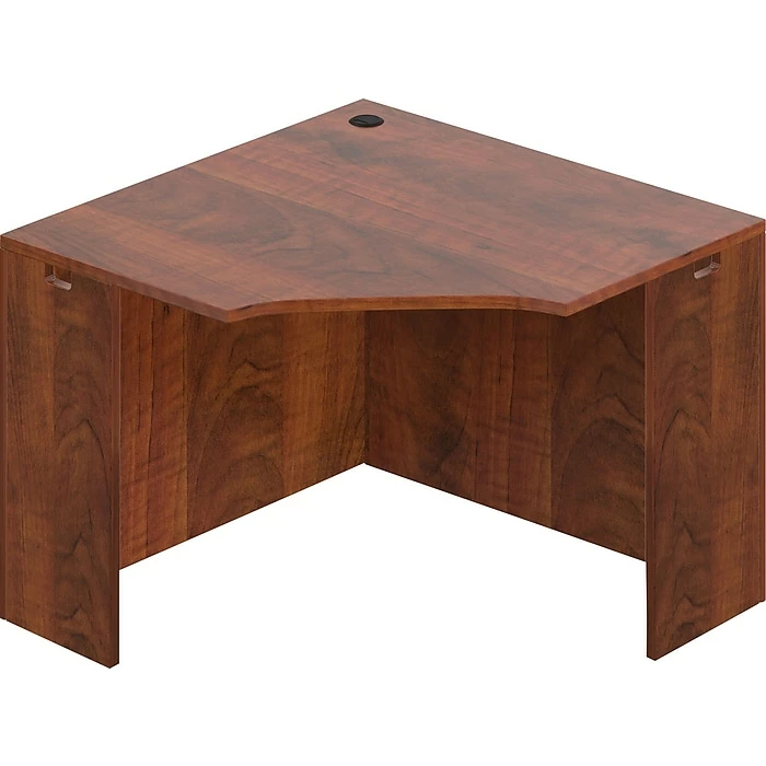 Global Offices To Go® Superior 42" Wide 5 Sided Corner Desk, American Dark Cherry, 29 1/2"H X 42"W X 42"D