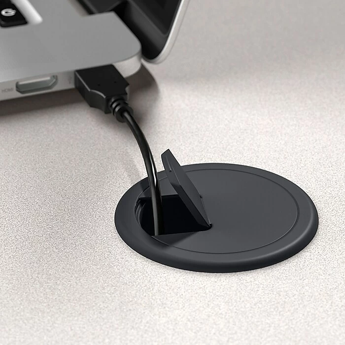 Bush Business Furniture Cubix 60W Desk With Mobile File Cabinet, Slate/White Spectrum (SRA003SLSU) - Image 7