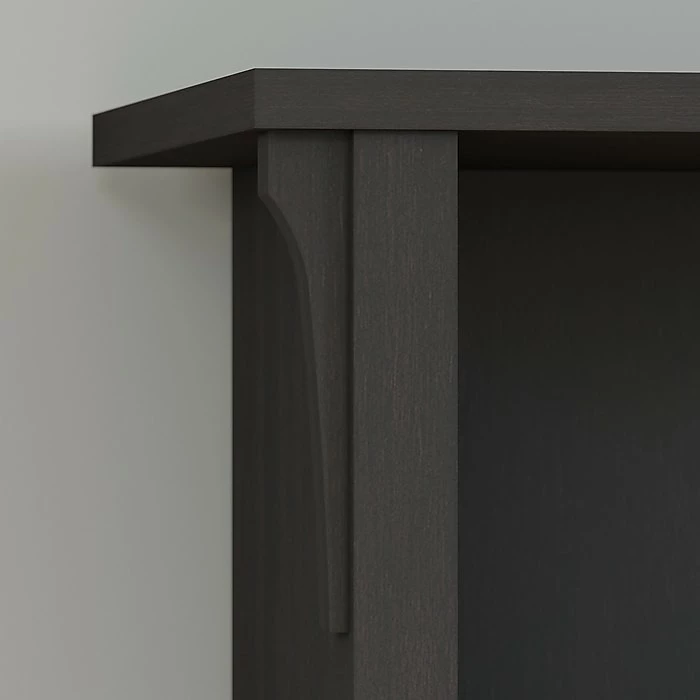 Bush Furniture Salinas 60W Hutch For L Shaped Desk, Vintage Black (SAH160VB-03) - Image 8