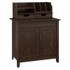 Bush Furniture Key West Laptop Storage Desk Credenza With Desktop Organizers, Bing Cherry (KWS011BC)