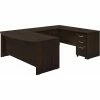Bush Business Furniture Studio C 72W X 36D U Shaped Desk With Mobile File Cabinet - Installed, Black Walnut (STC004BWSUFA)