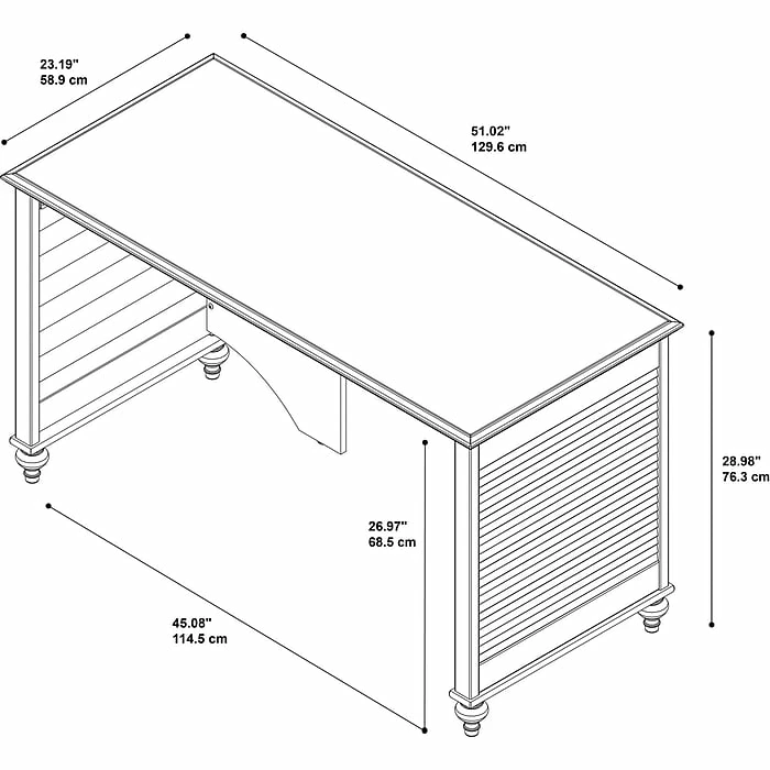 Kathy Ireland® Home By Bush Furniture Volcano Dusk 51W Desk, Coastal Cherry, (ALA002CC) - Image 5