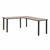Regency Kee 66" L-Desk With 42" Return, Beige/Black