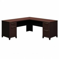 Bush Business Furniture Enterprise 72W X 72D L-Desk, Mocha Cherry (2910MC-03K)