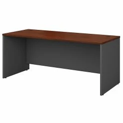 Bush Business Furniture Westfield 72W X 30D Office Desk, Hansen Cherry/Graphite Gray (WC24436)