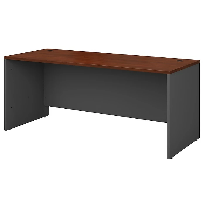 Bush Business Furniture Westfield 72W X 30D Office Desk, Hansen Cherry/Graphite Gray (WC24436)