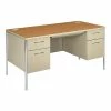 HON Mentor 60" Double Pedestal Desk, Harvest (HON88962CL)