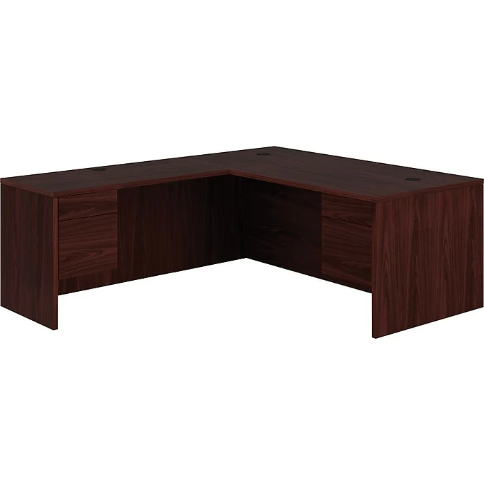 HON 10500 Series Bundle Solutions Right L-Station, Mahogany, 29.5" H X 72.0" W X 84.0" D (HON105LR7284N) - Image 2