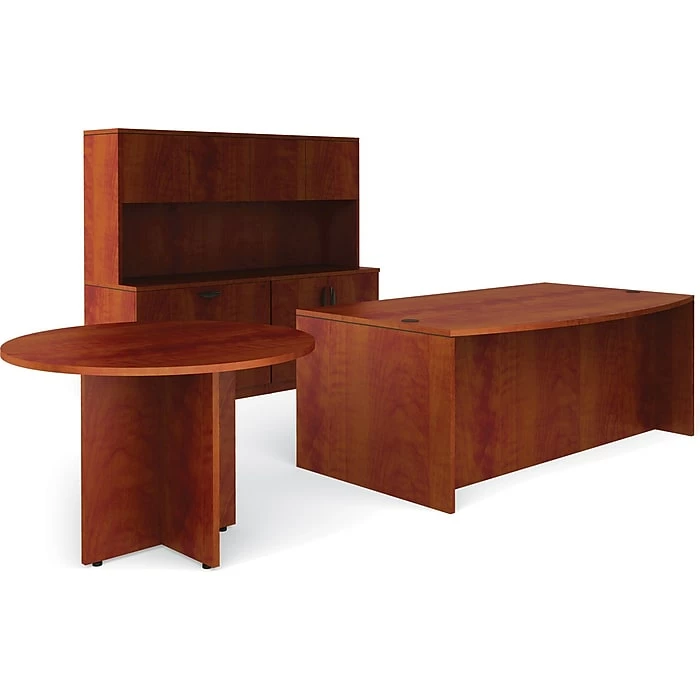 Global Offices To Go Superior Lam Bundle 8, American Dark Cherry Lam, 71" W X 143"L X 29.5"H/71"H, 42"L/W - Image 2