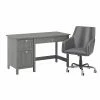 Bush Furniture Broadview 54" Computer Desk And Chair, Modern Gray (BD021MG)