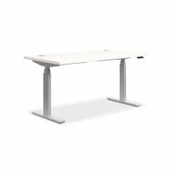 HON Coordinate 48"W X 24"D Laminate Height-Adjustable Desk, White (BAHHAB2S2LP8)