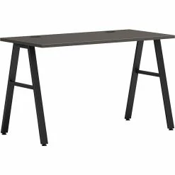 HON Mod 48"W Table Desk, Slate Teak (HLPL4824LS1ALEGBLK)