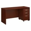 Bush Business Furniture Westfield 60W X 24D Office Desk With Mobile File Cabinet, Mahogany (SRC025MASU)