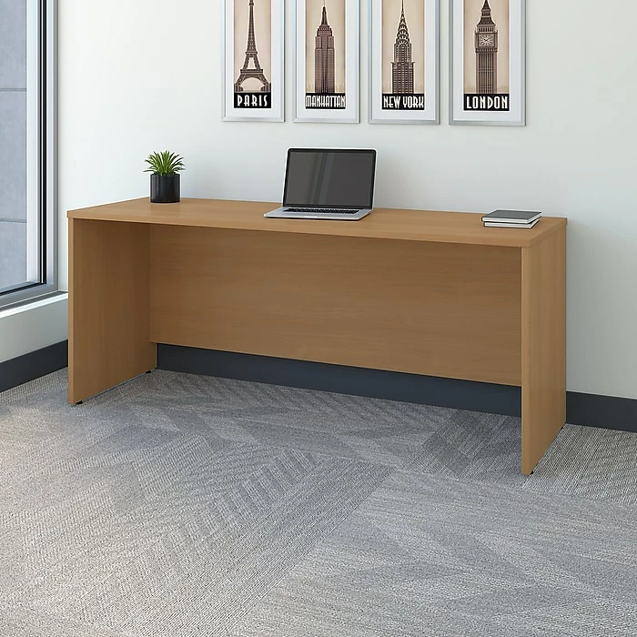 Bush Business Furniture Westfield 72W X 24D Credenza Desk, Light Oak (WC60326) - Image 2