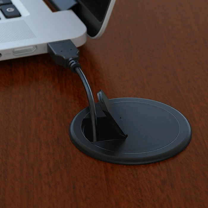 Bush Business Furniture Westfield U Shaped Desk W/ 2 Mobile Pedestals, Mahogany (SRC047MASU) - Image 2