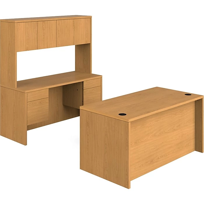 HON 10500 Series Bundle Solutions Desk Credenza Stack-On, Harvest, 60" X 98"