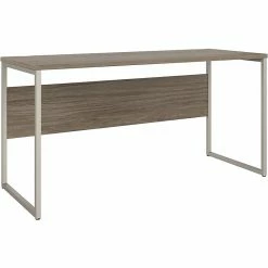 Bush Business Furniture Hybrid 60" W Computer Desk, Modern Hickory (HYD260MH)