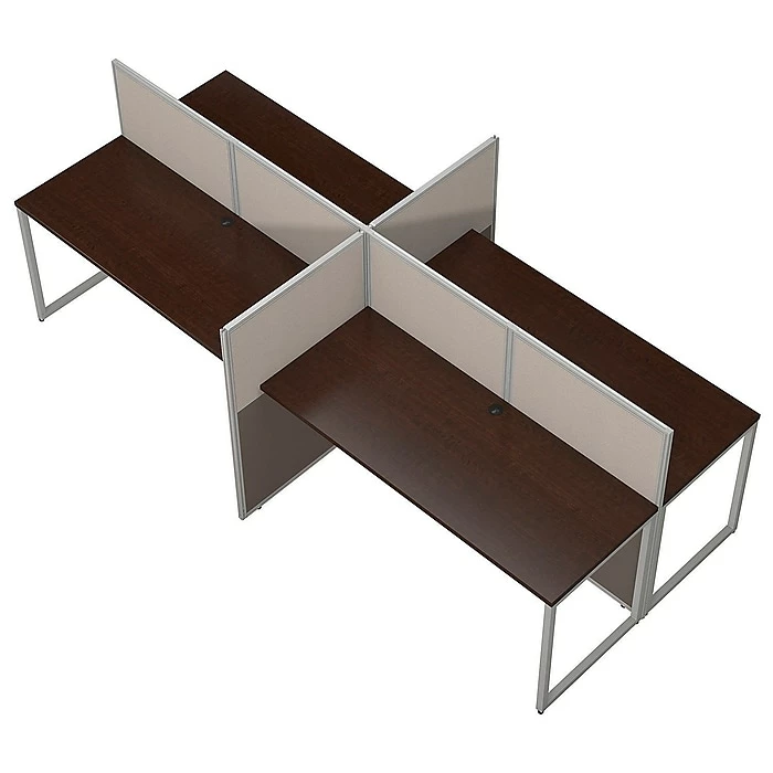 Bush Furniture Cabot L Shaped Desk With Hutch And 5 Shelf Bookcase, Heather Gray, (CAB011HRG) - Image 6