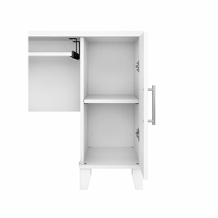 Bush Furniture Somerset 60"W L-Shaped Desk With Storage, White (WC81930K) - Image 7