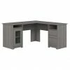 Bush Furniture Cabot 60W L Shaped Computer Desk With Storage, Modern Gray (WC31330K)