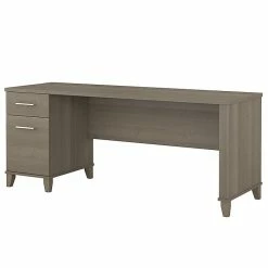 Bush Furniture Somerset 72W Office Desk With Drawers, Ash Gray (WC81672)
